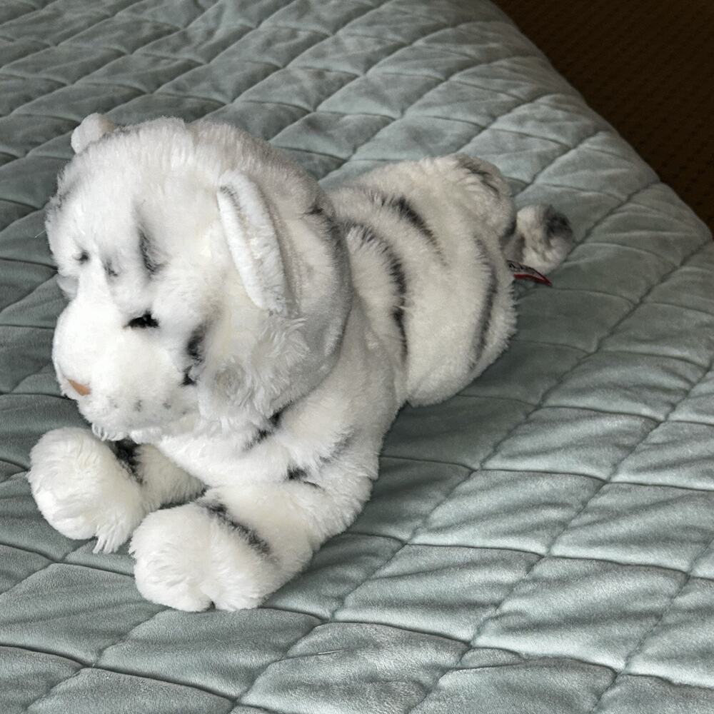 Douglas Cuddle Toys Silky White Striped Tiger Cub Plush Stuffed Animal